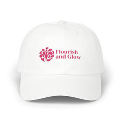 Dad Cap - "Flourish and Glow" Embroidered Floral Logo