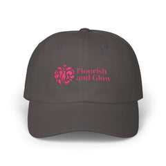 Dad Cap - "Flourish and Glow" Embroidered Floral Logo
