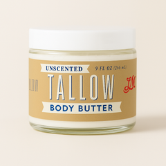 Unscented Tallow Skincare Trio – Whipped Body Set