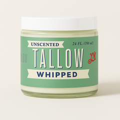 Unscented Tallow Skincare Trio – Whipped Body Set