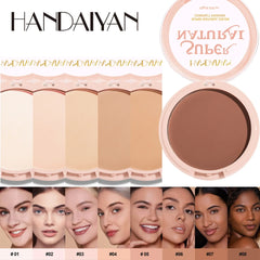 8-Color Matte Pressed Powder – Full Coverage