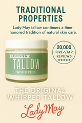 Unscented Tallow Skincare Trio – Whipped Body Set