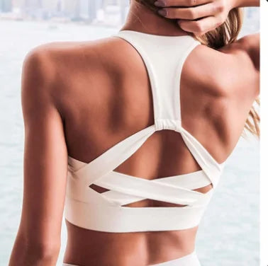 Women’s White Push-Up Sports Bra