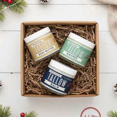 Unscented Tallow Skincare Trio – Whipped Body Set