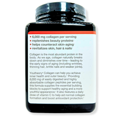 Youtheory Collagen 6000mg with Vitamin C – Hair, Skin & Nail Support – 290 Tabs